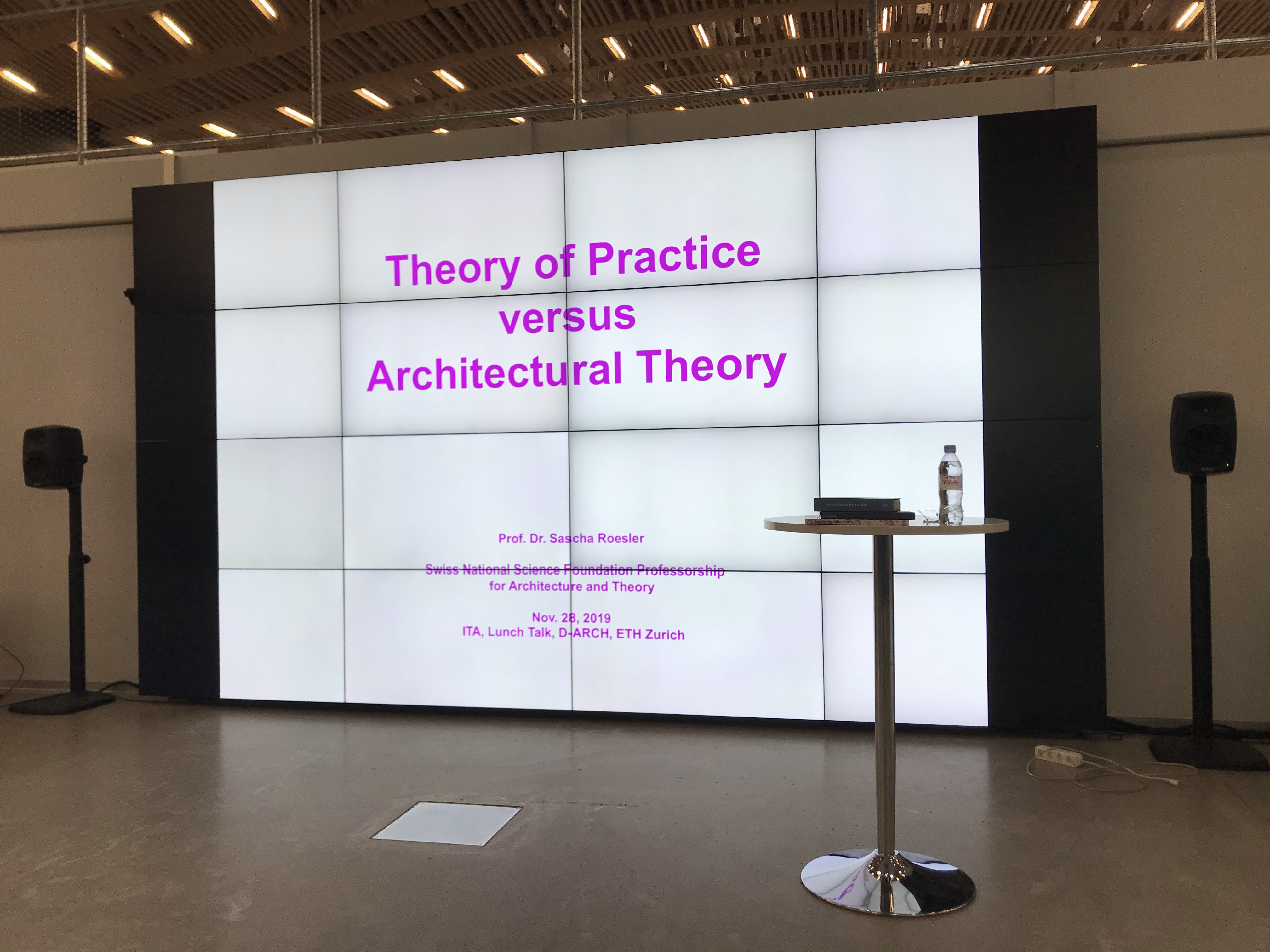 Lunch Talk at the Institute of Technology in Architecture, D-ARCH, ETH Zurich (Switzerland), 2019